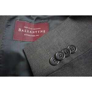 Ballantyne Gray Woven Wool Blend 2 Pc Suit Jacket Pants Sz 40 BRAND NEW
